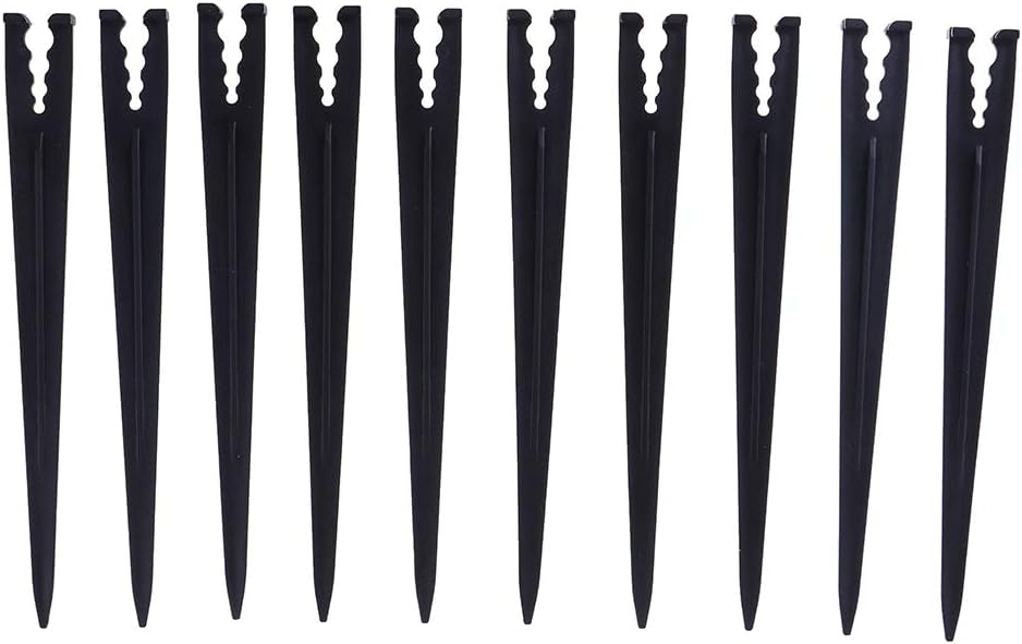 200 estacas de plástico para riego por goteo para manguera de tubo de 14 de pulgada, soporte de manguera de riego de 47 o 35 y emisoreskits de riego