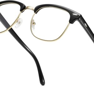 VEOFEMLEA Elegantes lentes de bloqueo de luz azul para computadora de medio marco el mejor compañero de tu ojo VEOFEMLEA Elegantes lentes de bloqueo de luz azul para computadora de medio marco el mejor compañero de tu ojo