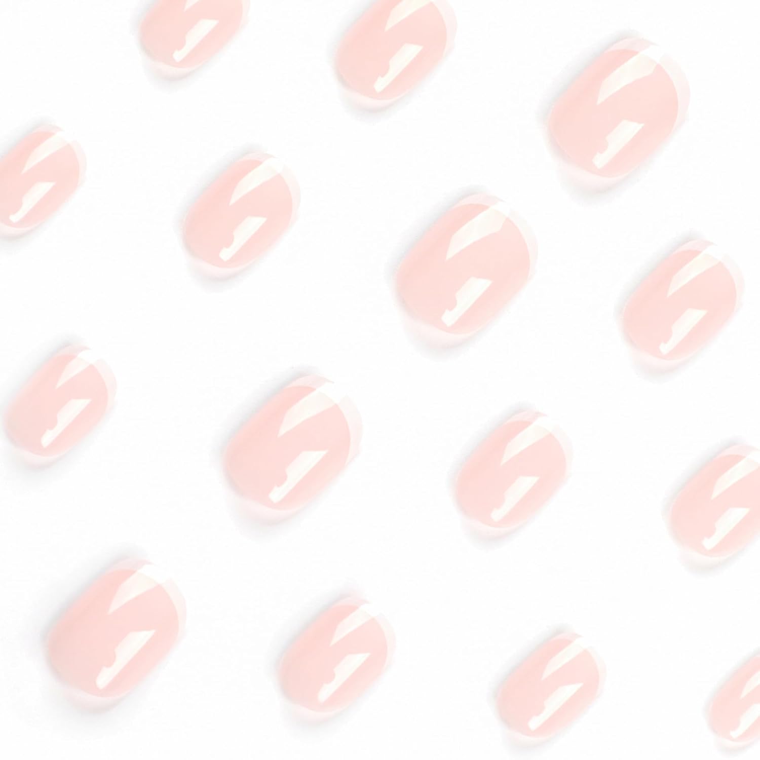 Uñas pequeñas a presión extra cortas con punta francesa, uñas postizas nude, uñas adhesivas bonitas, uñas con pegamento de punta francesa, uñas