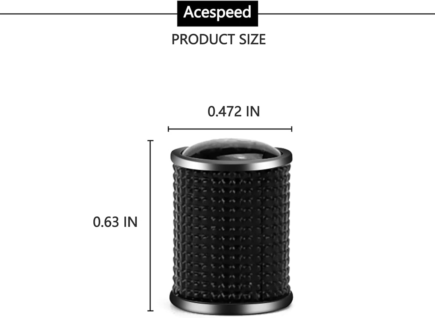 Acespeed 4 tapas de vástago de válvula de neumático de metal de dibujos animados para rueda de automóvil, tapas de vástago de válvula de neumático