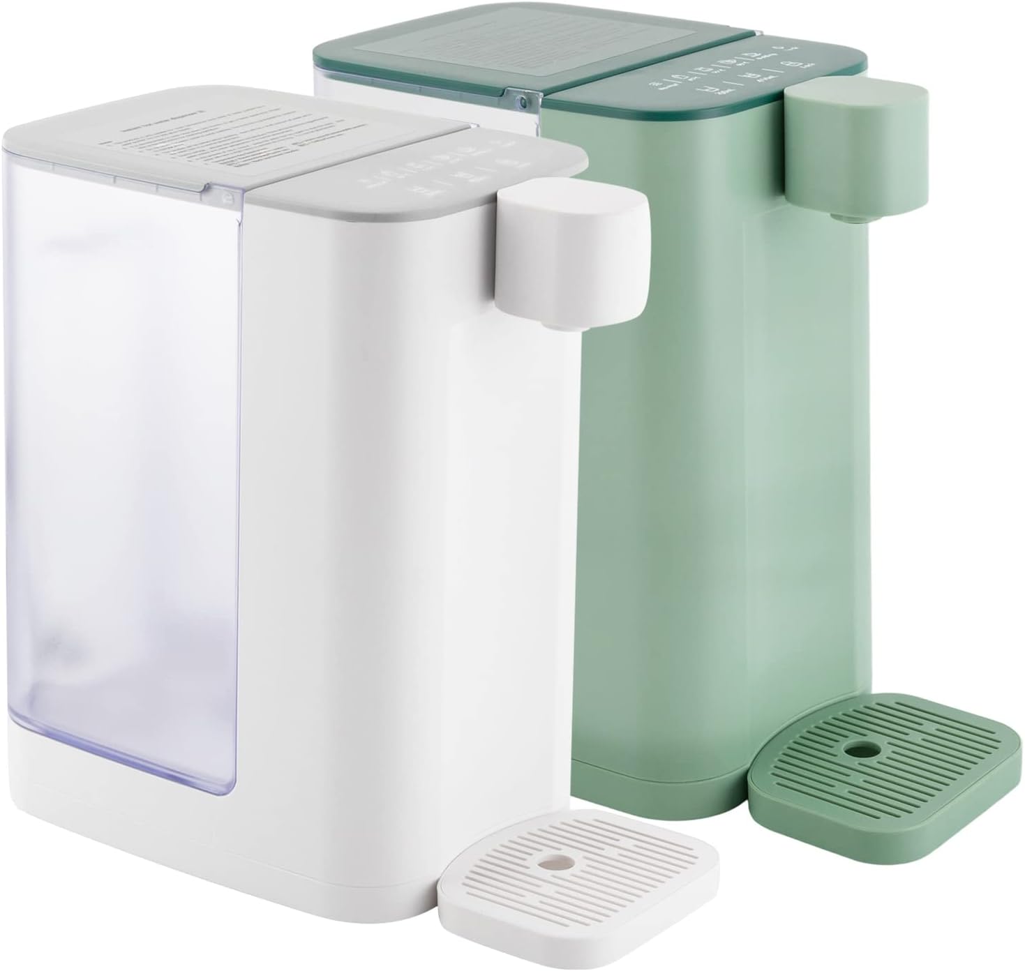 Dispensador de agua caliente instantáneo, hervidor eléctrico para encimera, calentamiento rápido con temperatura ajustable, dos niveles de agua, luz