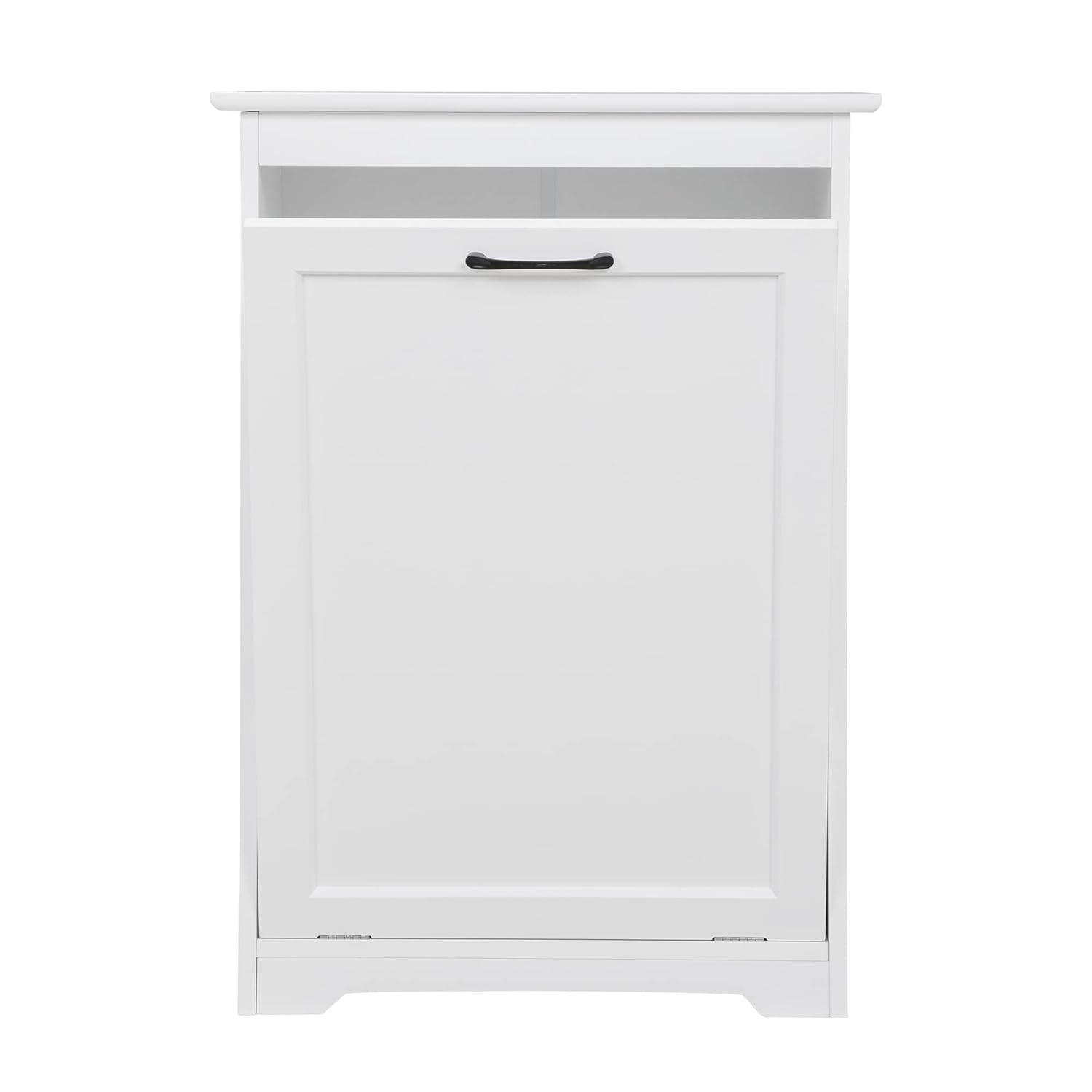 Armario de basura con ángulos inclinados ajustables, soporte de cubo de basura de cocina para cocina, sala de estar y balcón, color blanco