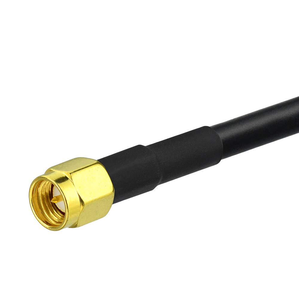 Superbat Wlaniot Cable RG58 de baja pérdida N macho a SMA macho con conectores resistentes a la intemperie (25 pies, 24.6 ft) para antena de celda