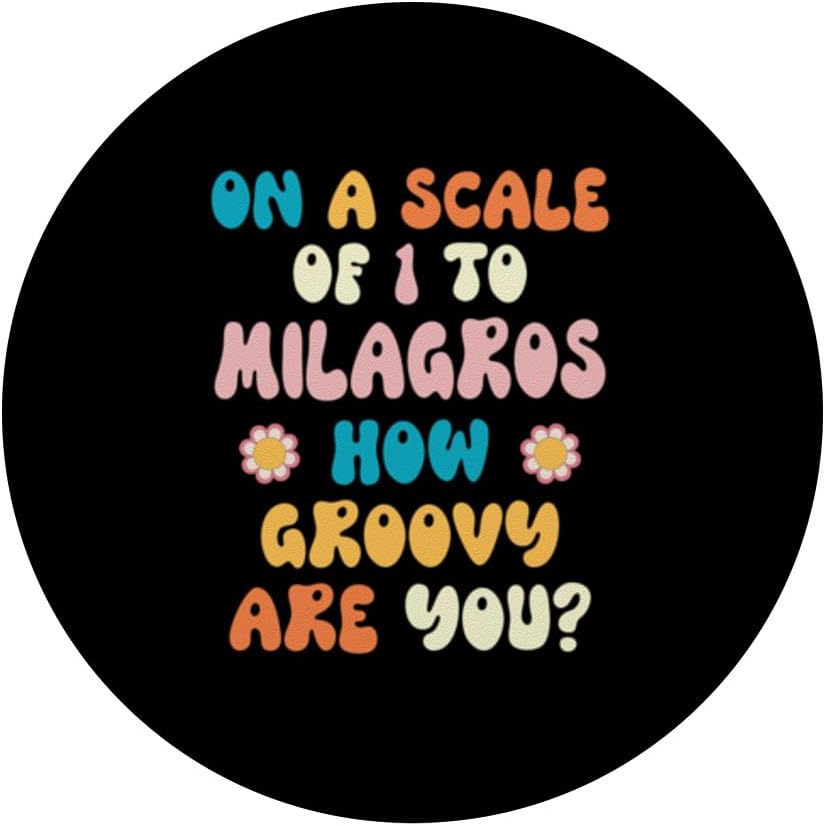 MILAGROS Cute Retro Girls Groovy MILAGROS Personalized Name PopSockets Standard PopGrip