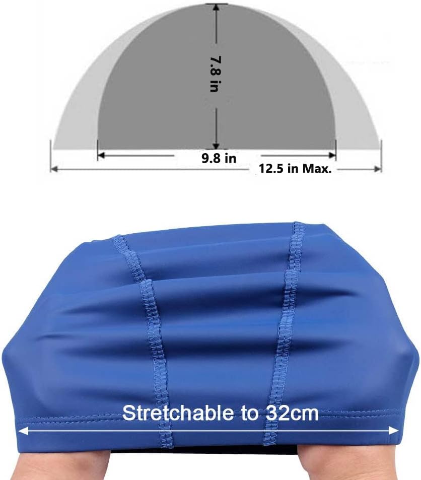 Gorra de natación de tela impermeable de poliuretano para hombre y mujer, 5 unidades