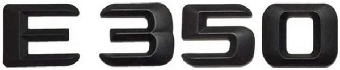 Un-Branded ABS negro mate E 350 pulgadas letras traseras del maletero del coche, insignia de la palabra, emblema de la letra para Mercedes Benz