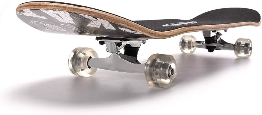 ChromeWheels Patineta de 31 pulgadas, patineta de doble patada, tabla Cruiser Longboard de 8 capas de arce para niños y principiantes