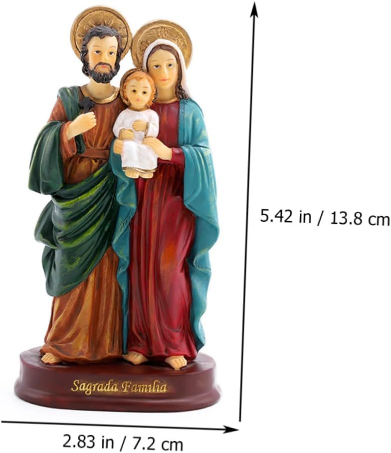 Yardwe Adornos de Jesús, decoración de oficina, decoración para el hogar, decoración al aire libre, cocina, estatua de Virgen de la iglesia, figura