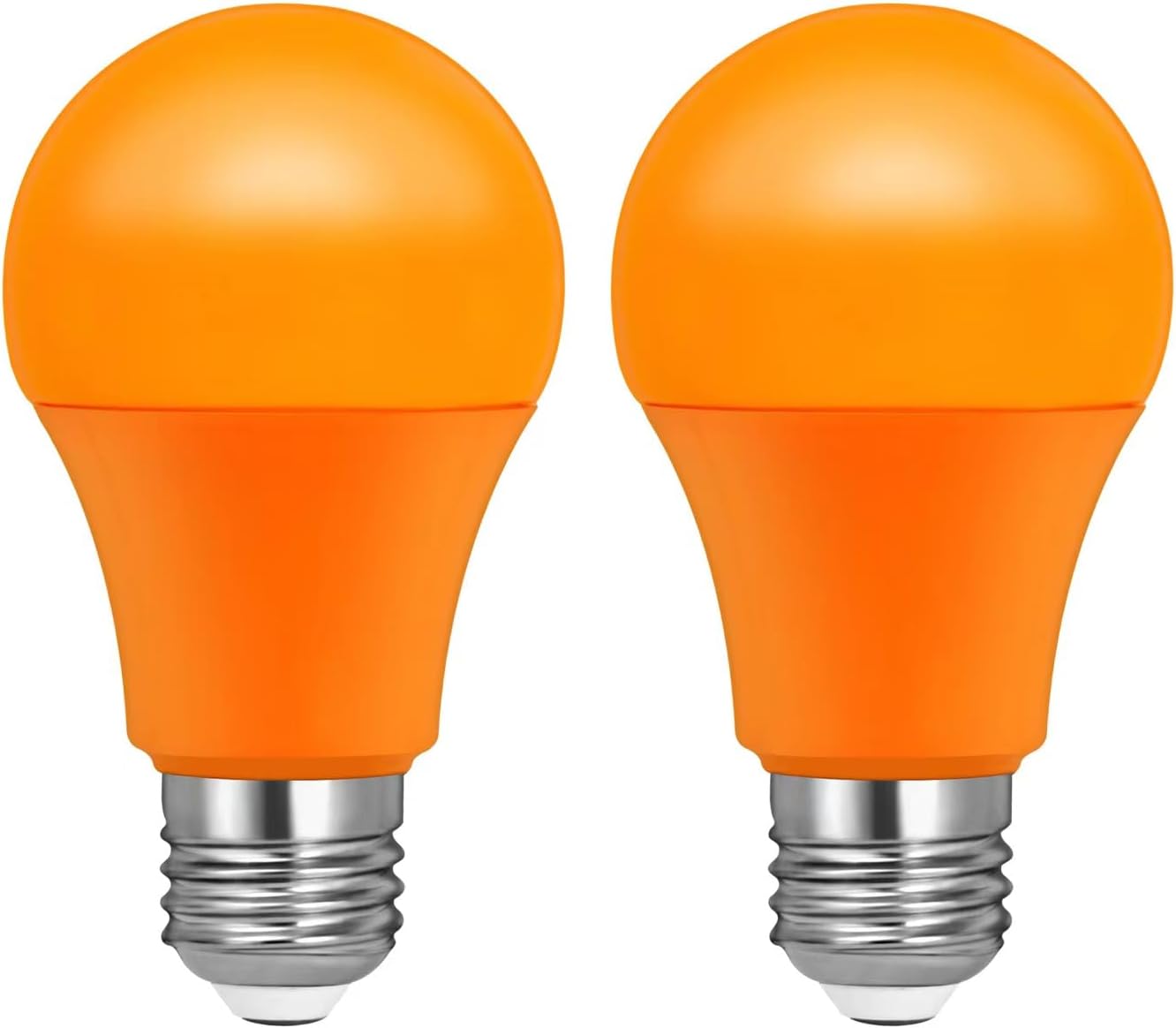 Bombillas de luz naranja, A19 LED de Navidad, bombillas naranjas para exteriores, equivalente a 60 W, bombilla naranja E26 de 9 W, bombilla naranja