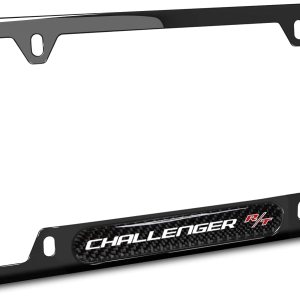 Marco de matrícula de acero inoxidable de 50 estados compatible con Dodge Challenger RT Real Carbon Fiber Insert Black 50 Estados Marco de matrícula de acero inoxidable de 50 estados compatible con Dodge Challenger RT Real Carbon Fiber Insert Black 50 Estados