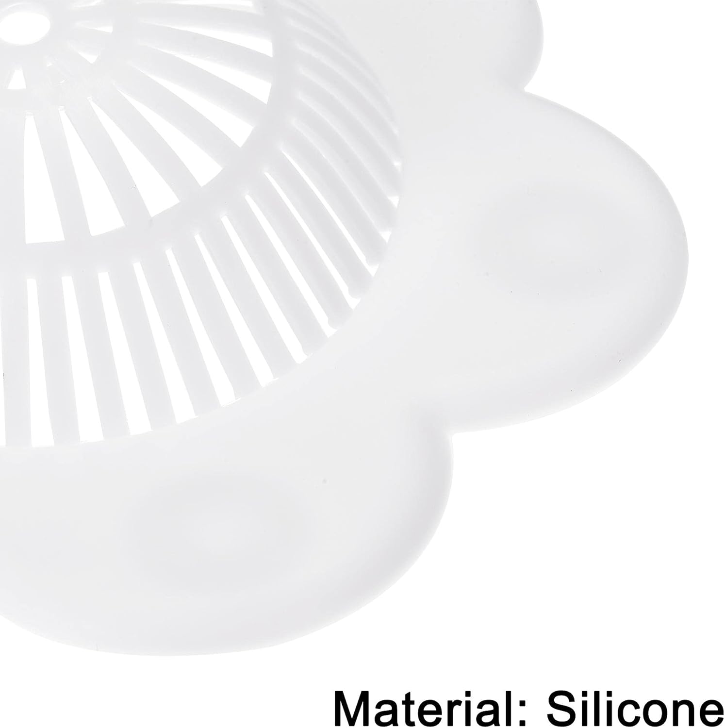 uxcell Colador para fregadero de cocina, tapón de eliminación de fregadero de silicona, colador de pelo flexible, color blanco, 2 unidades