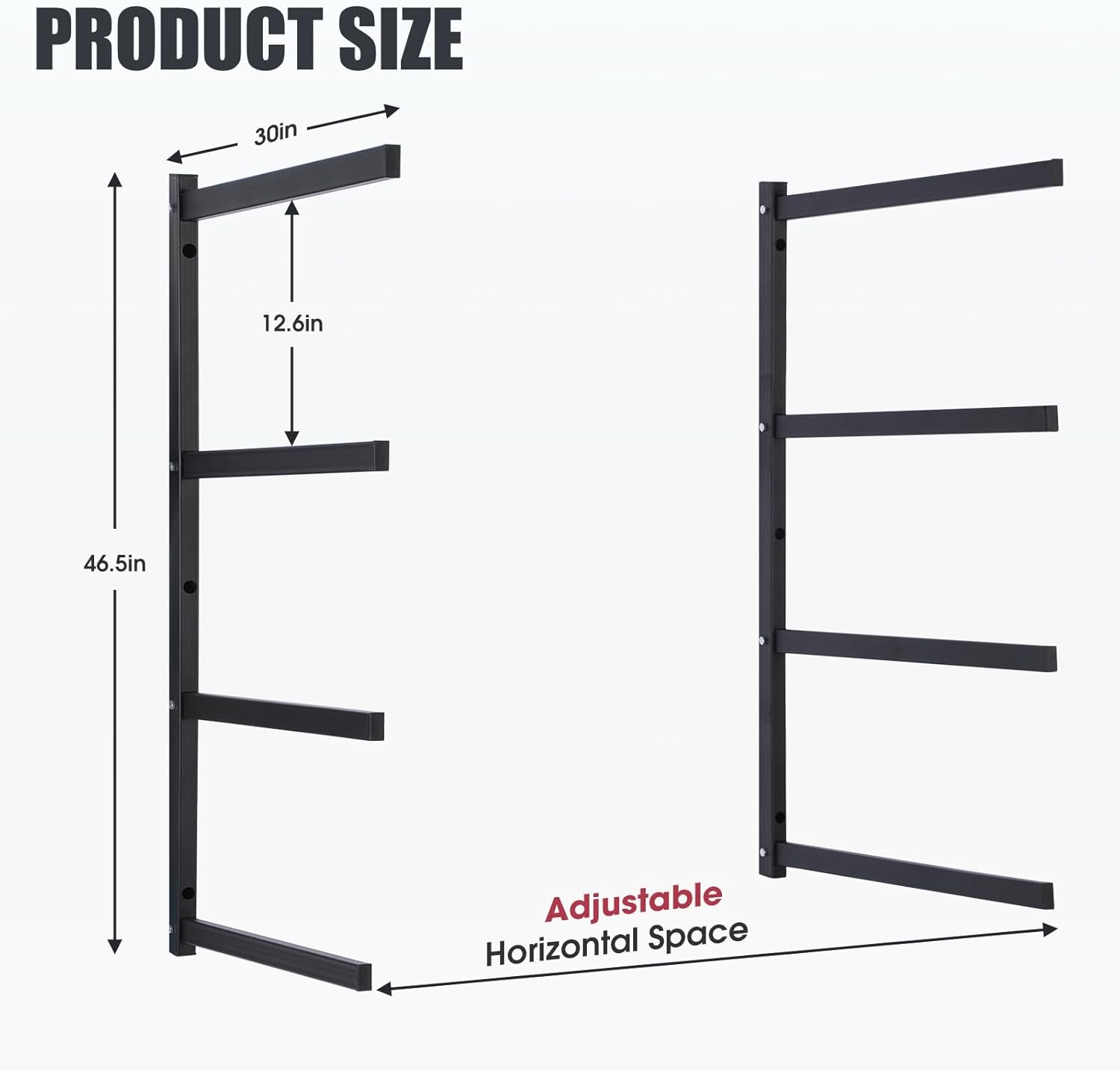 Estante de almacenamiento para kayak, estantes de pared resistentes para garaje y almacenamiento al aire libre, estante de almacenamiento para
