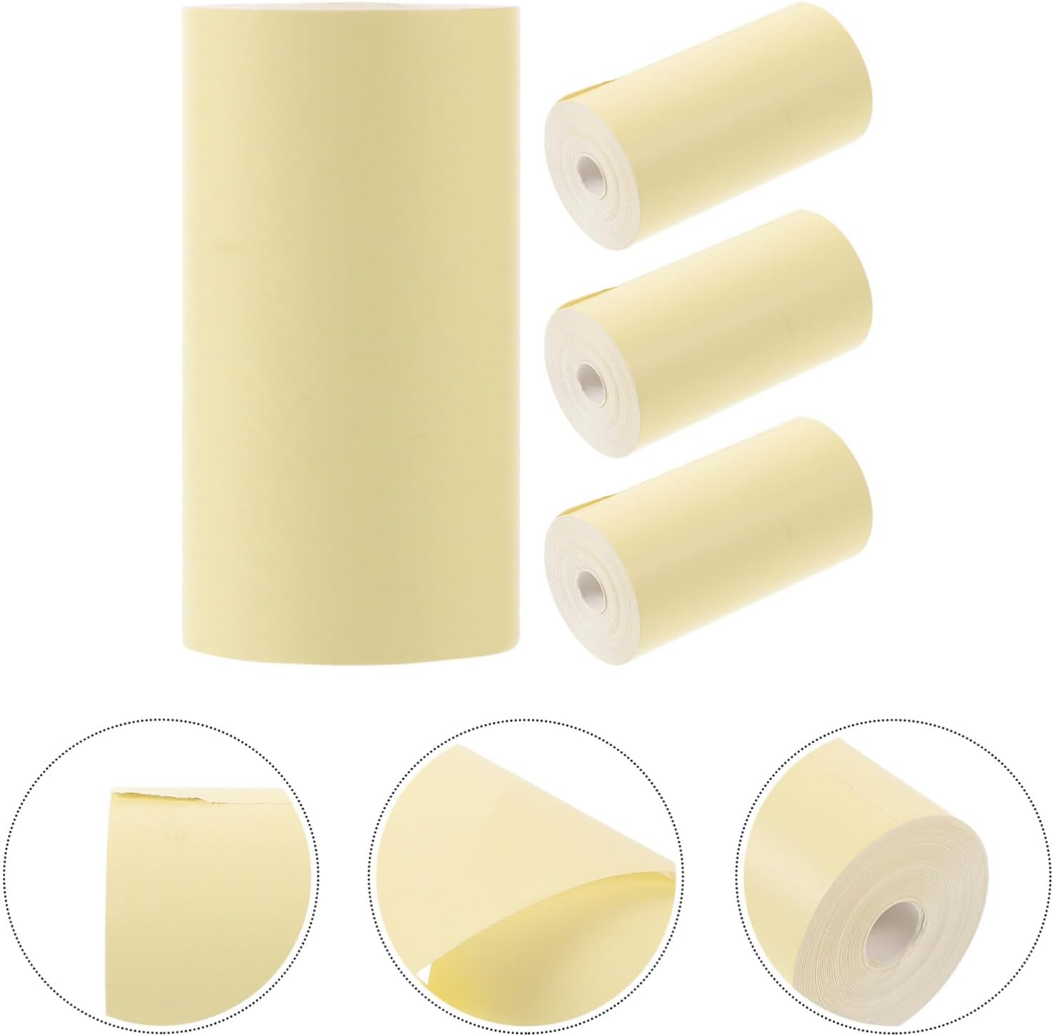 NUOBESTY Rollo de papel térmico para recibos, 4 rollos, rollo de papel de caja registradora, papel de impresora térmica de recibos para máquina de