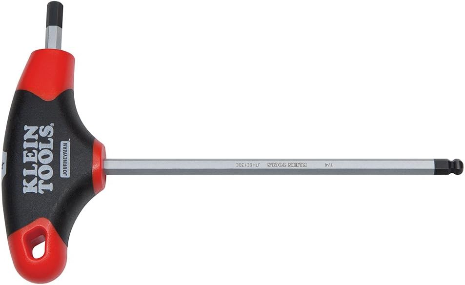 Klein Tools JTH6E06BE – Llave hexagonal de extremo de bola de 332 pulgadas con mango en T Journeyman, 6 pulgadas