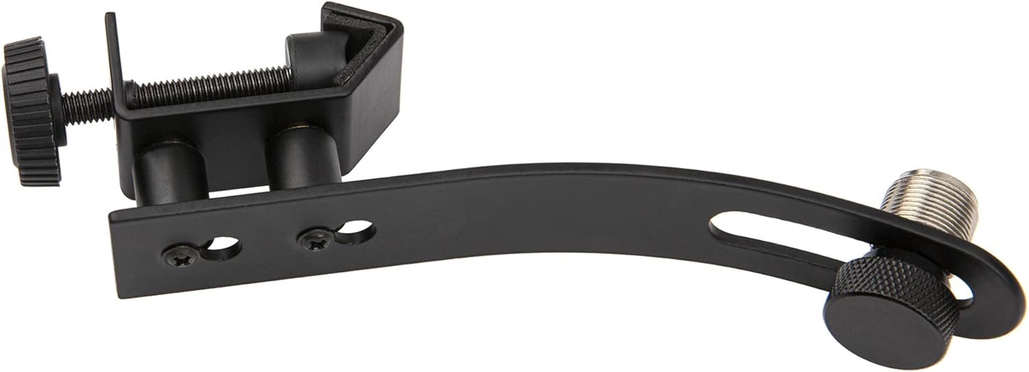 1 unids Yootones Drum Micrófono a prueba de golpes Clip Rim Mount Holder Metal Universal Mic Set Clamp Ajustable (negro)