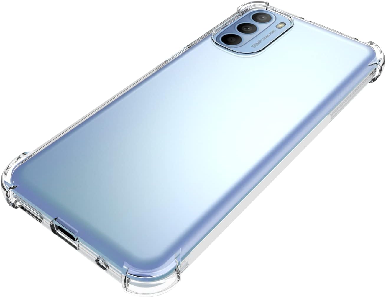 Funda para Motorola G41 4G Moto G41 Cubierta Transparente TPU Cuatro Esquinas Cubierta Transparente Suave Funda