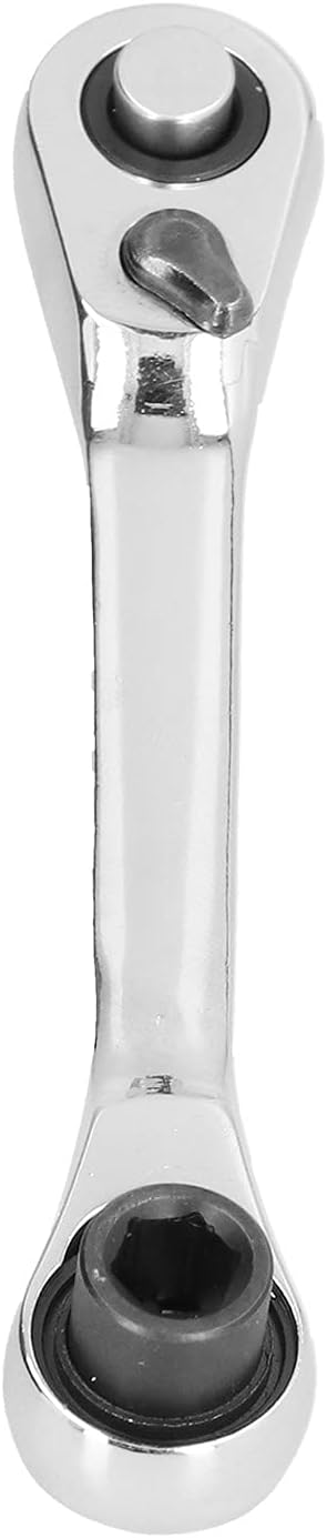 Mini llave de trinquete de doble cabeza, llaves ajustables, llave de 14 de pulgada 72 dientes y destornillador destornillador llave de trinquete de