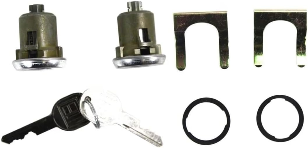 DL7, D569A,9601865 Set of 2 Door Lock Cylinders Front Replacement for 62-64 Corvair Monza Spyder