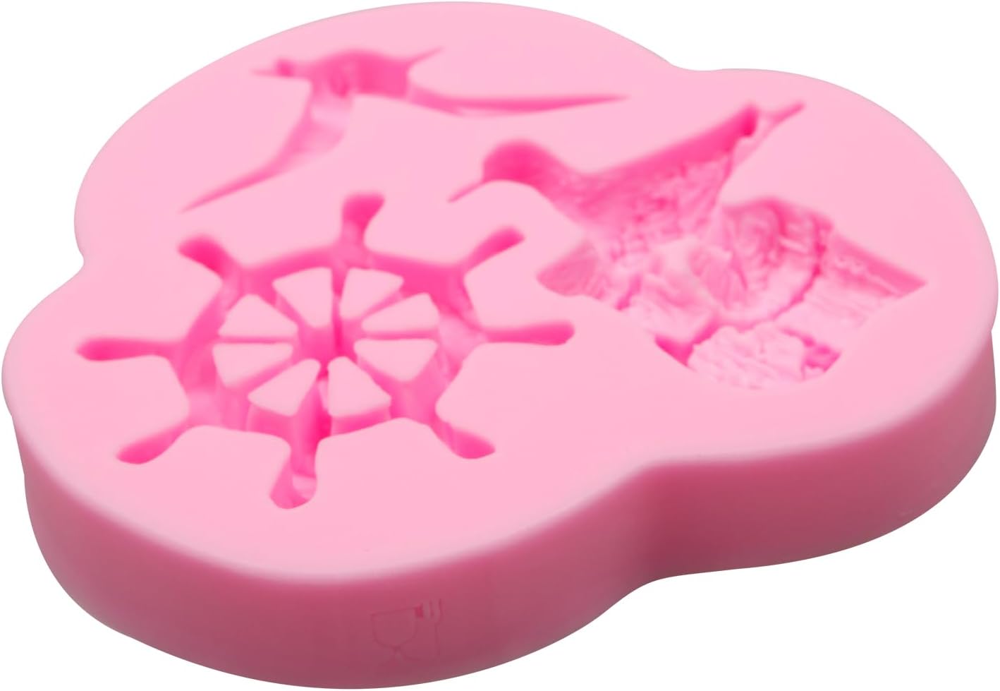 Moldes de silicona para timón de ancla, moldes para fondant de gancho para barco de vela, gaviota salvavidas de chocolate, moldes para hornear para