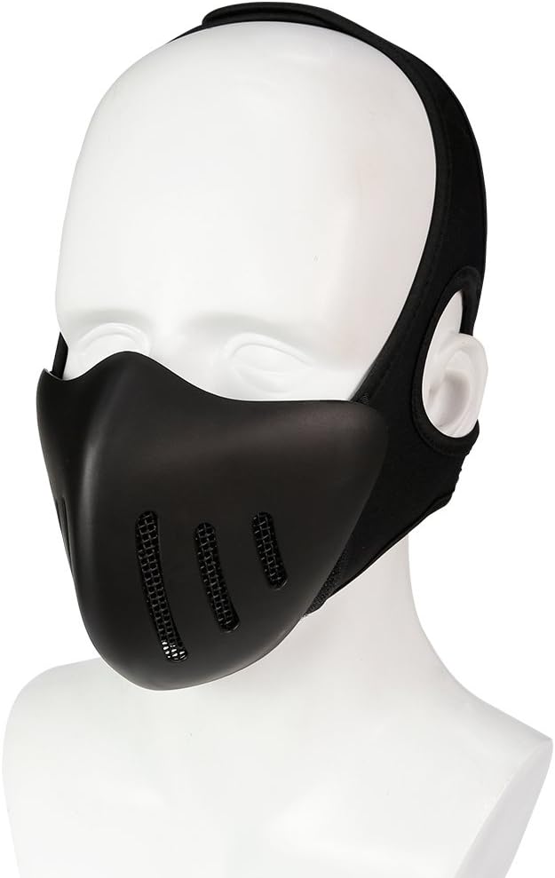 máscara de media cara, talle único que cabe para todos, máscara protectora de media cara para Airsoft Paintball BB Gun CS Game caza tiro, máscara