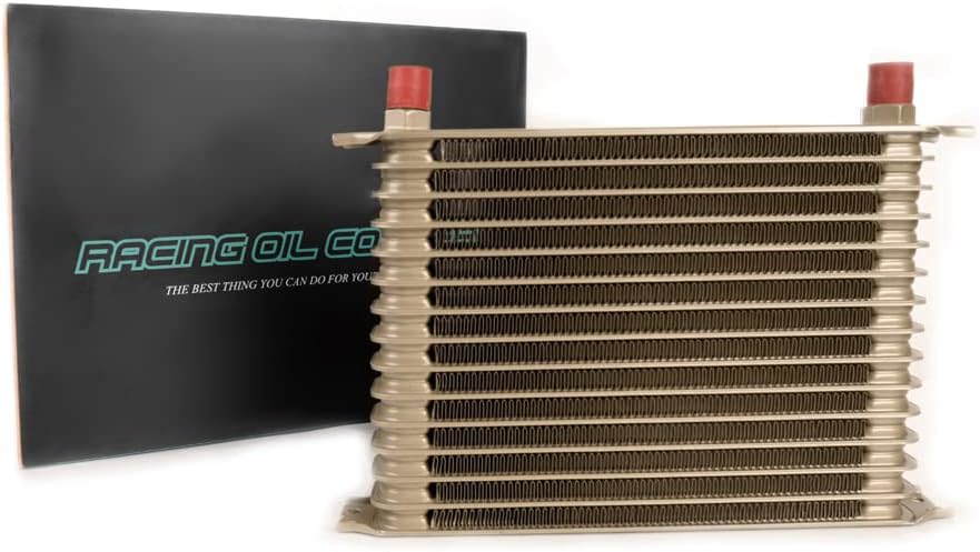 PIT66 Universal AN-10AN – Enfriador de aceite de transmisión de motor compatible con aluminio de 15 filas de oro modelo japonés
