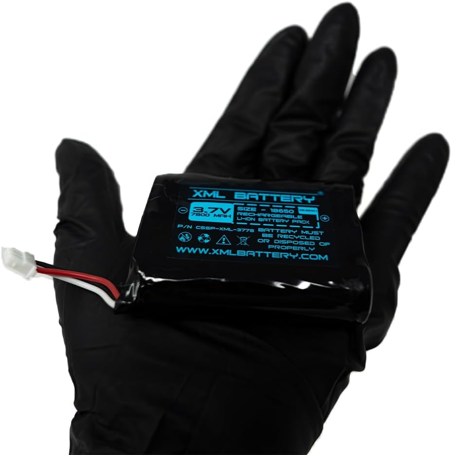 Paquete de 2 baterías recargables de iones de litio 300-10186 3.7 V 7800 mAh para panel de sistema de seguridad