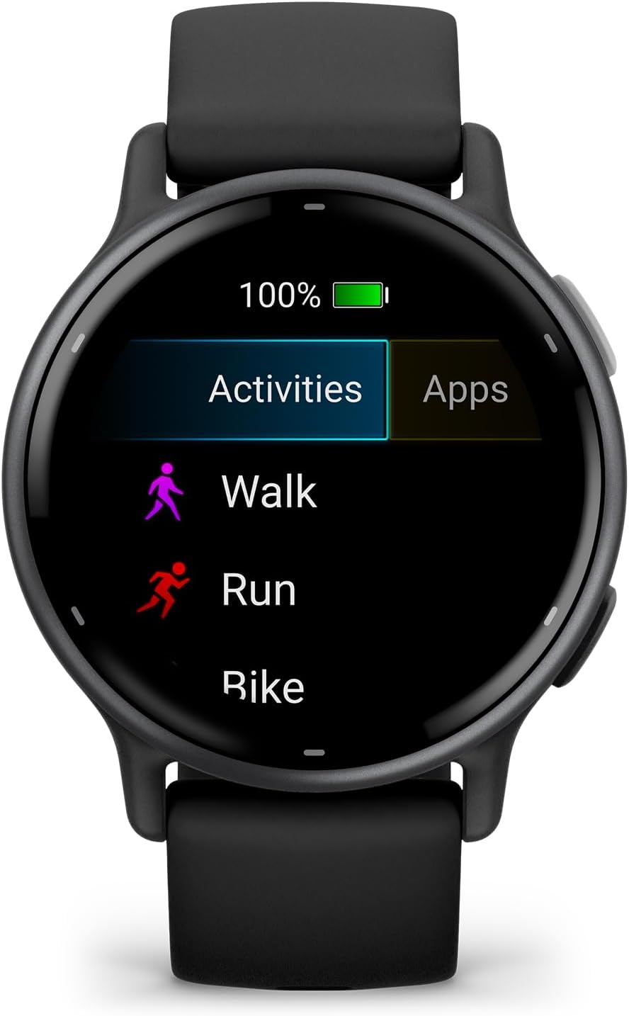 PlayBetter Garmin vivoactive 5 (SlateNegro) Fitness GPS Smartwatch – Reloj de salud con pantalla AMOLED, hasta 11 días de batería – Protectores de