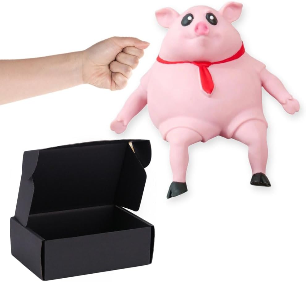 Juguete de cerdito rosado para apretar, juguete para aliviar el estrés para niños y adultos, juguete divertido para el estrés, novedoso,