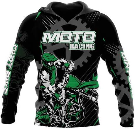 Leprints – Camiseta de motocross personalizada con número y nombre de carreras 3D para motocicleta, todoterreno, sudadera con capucha