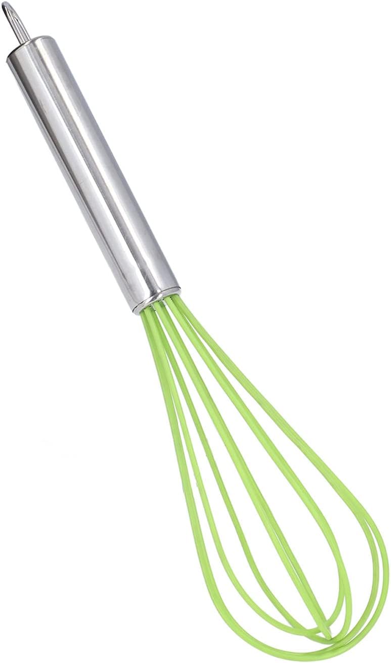 Juego de utensilios de cocina de silicona, 5 piezas, juego de utensilios de cocina de silicona, seguro y fácil de lavar, adecuado para cocina (verde)