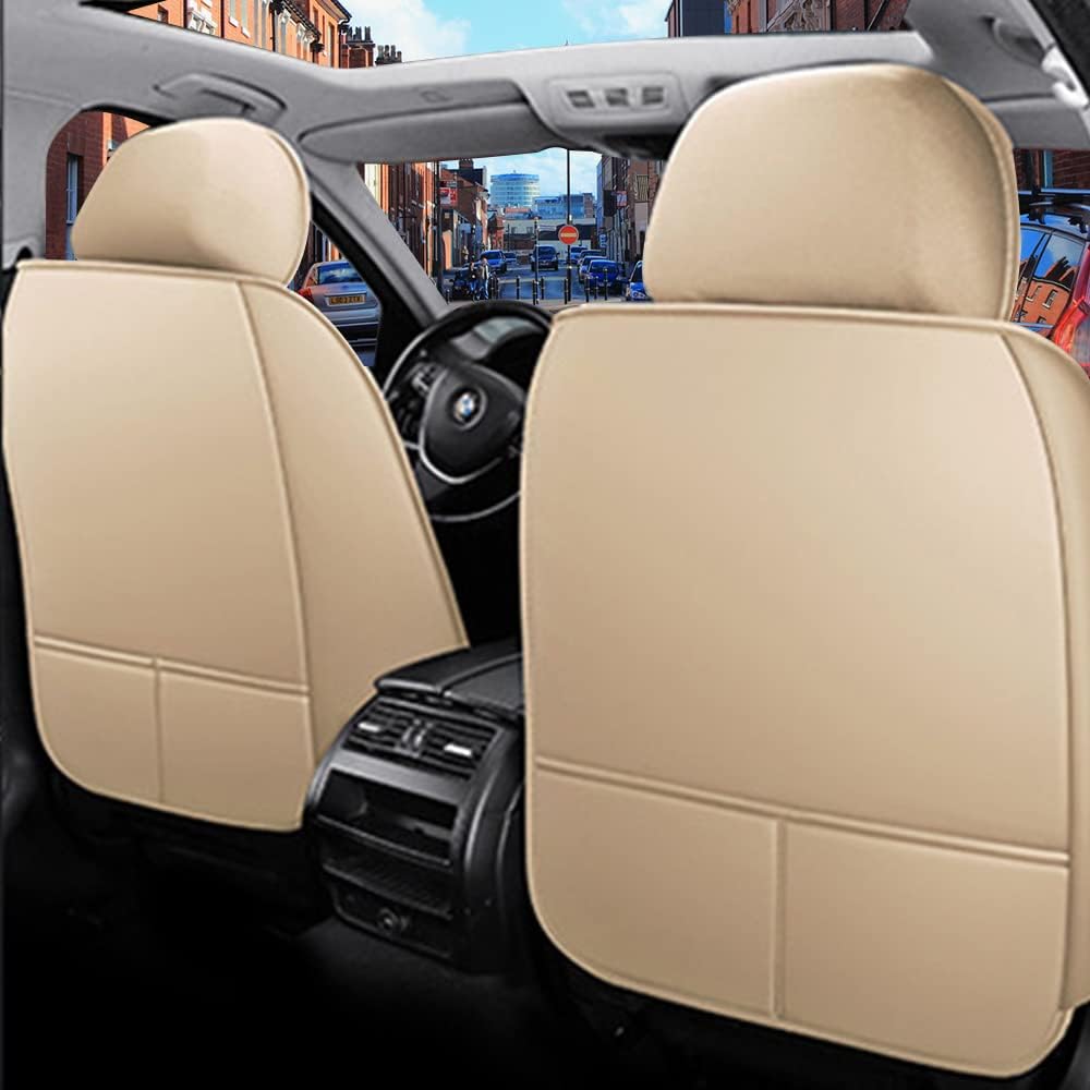 Juego completo de fundas de asiento de automóvil, de piel sintética, cubierta de asiento de automóvil, cómoda funda de cojín para vehículo
