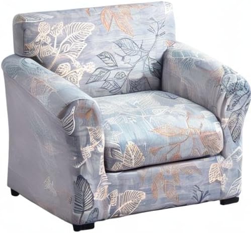 KRFOONN Fundas para silla de 2 piezas con estampado, fundas de sofá, fundas de sofá lavables, fundas protectoras de muebles con parte inferior