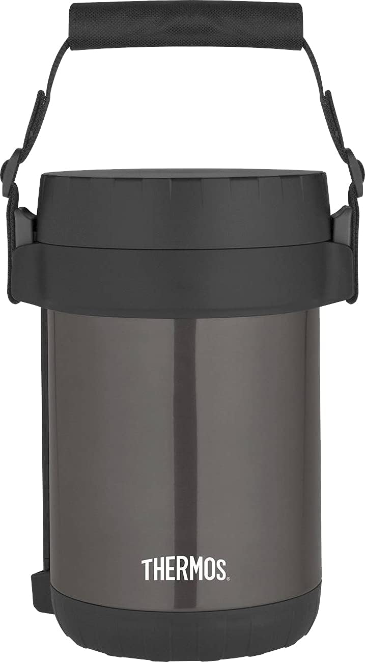 GreenLyfe Thermos JBG1800SM4 – Transportador de comida todo en uno de acero inoxidable aislado al vacío con cuchara, humo