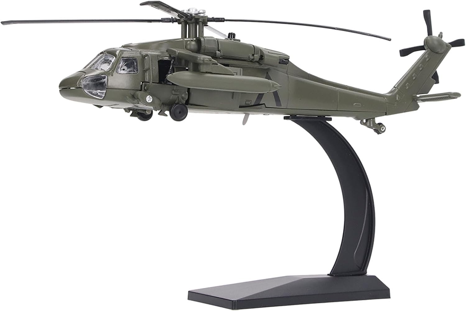 Modelo de helicóptero fundido Decoración Exquisita simulada portátil para niños Modelo de helicóptero blindado de aleación para dormitorio (tipo 2)