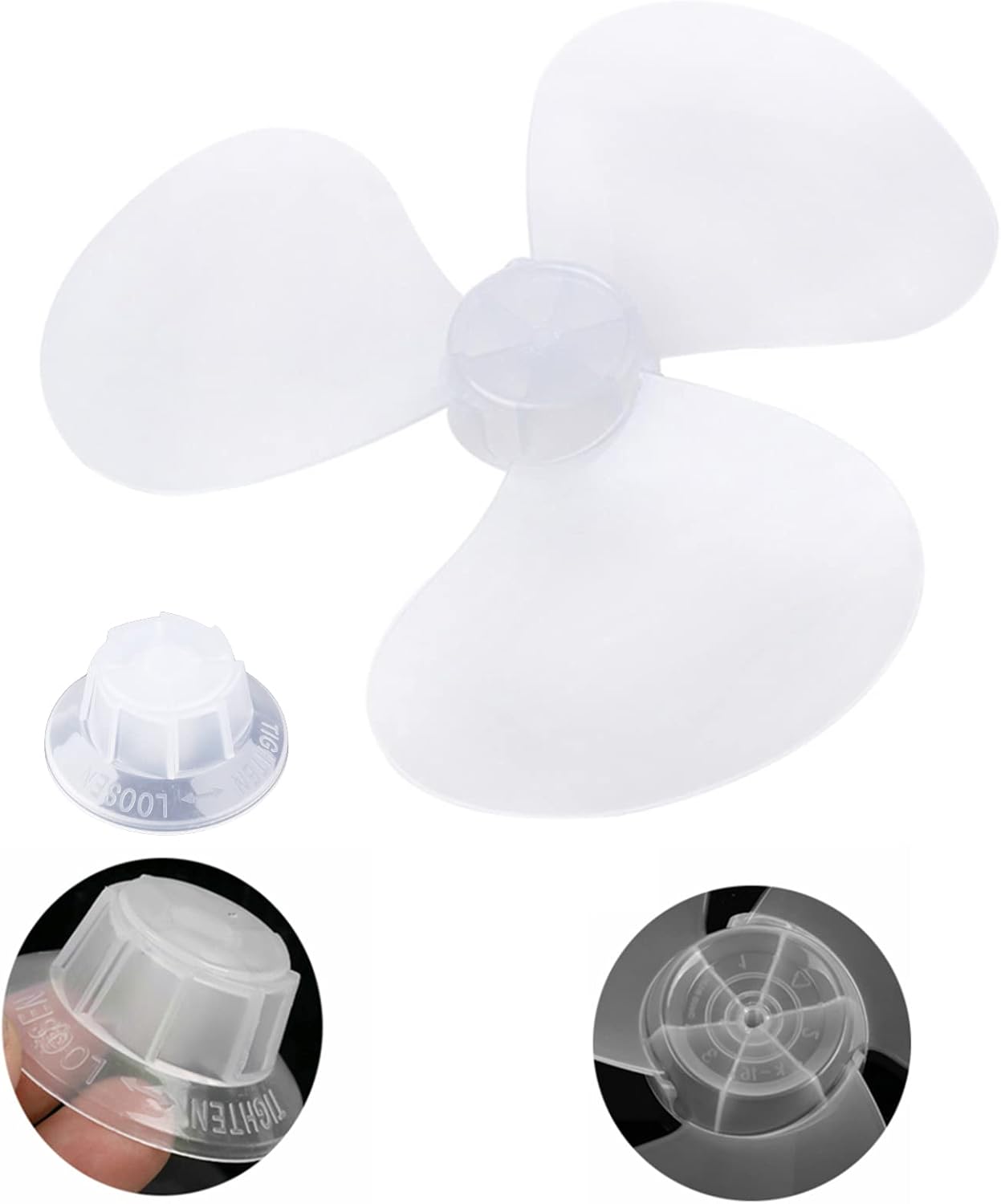 Guaber Reemplazo de mesa de ventilador de 16 pulgadas, diámetro del agujero 0.3 in0.31 pulgadas, ventilador de mesa de pedestal, aspas universales