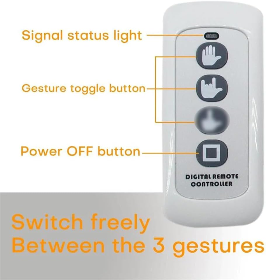 Luz de mano para automóvil, letrero LED, luz de gesto de mano con ventana remota, accesorios divertidos para automóvil, regalo para hombres y mujeres