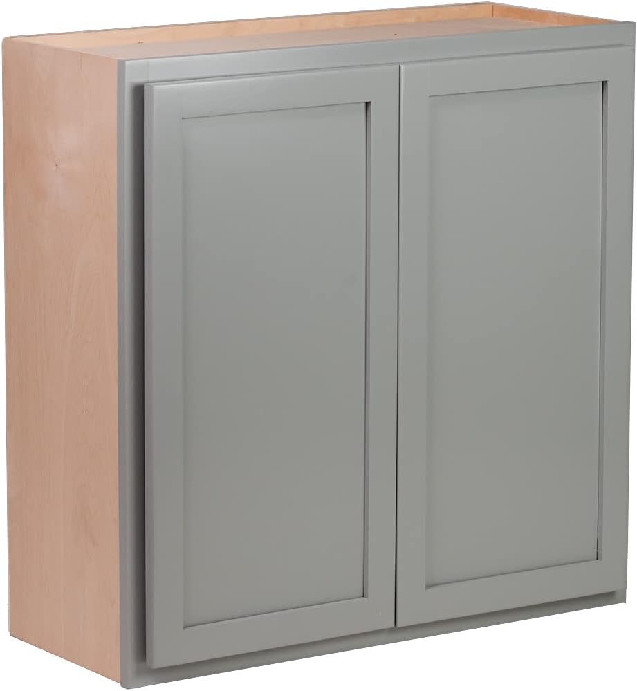 Quicklock RTA – Armarios de cocina de pared de 30 pulgadas de alto (listos para montar), estilo coctelero, 100% madera dura, fabricados en Estados