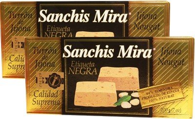 Sanchis Mira Turrón de Jijona. 7 oz. de España. Paquete de 2