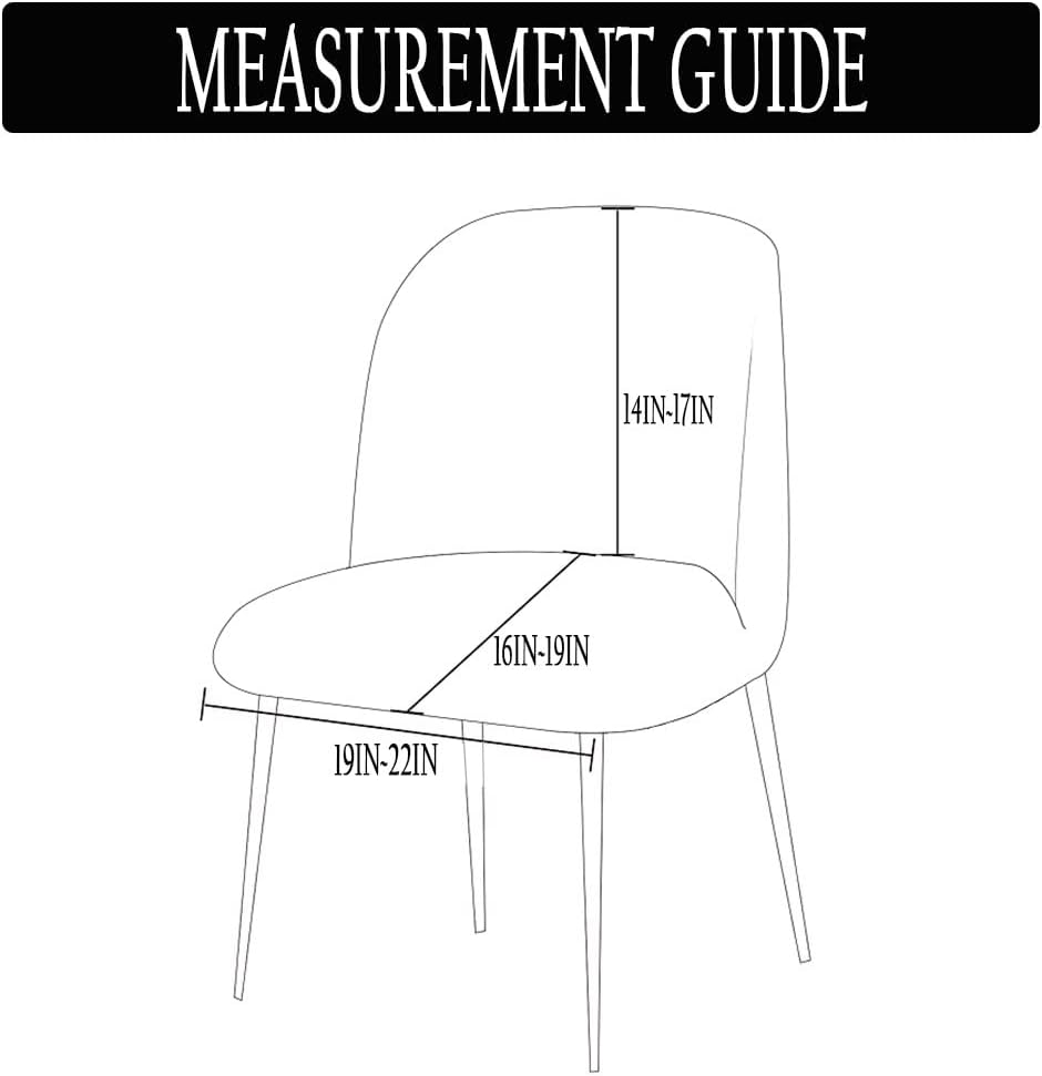 FELENIW Juego de 4 fundas elásticas de terciopelo con respaldo redondo para silla de comedor, extraíbles y curvadas con respaldo corto, sin brazos,