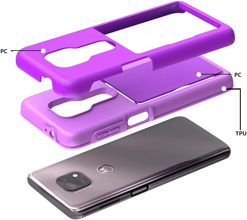 Moto G Power 2021 Edition – Funda protectora híbrida de silicona para Motorola Moto G Power 2021 Edition – Gris