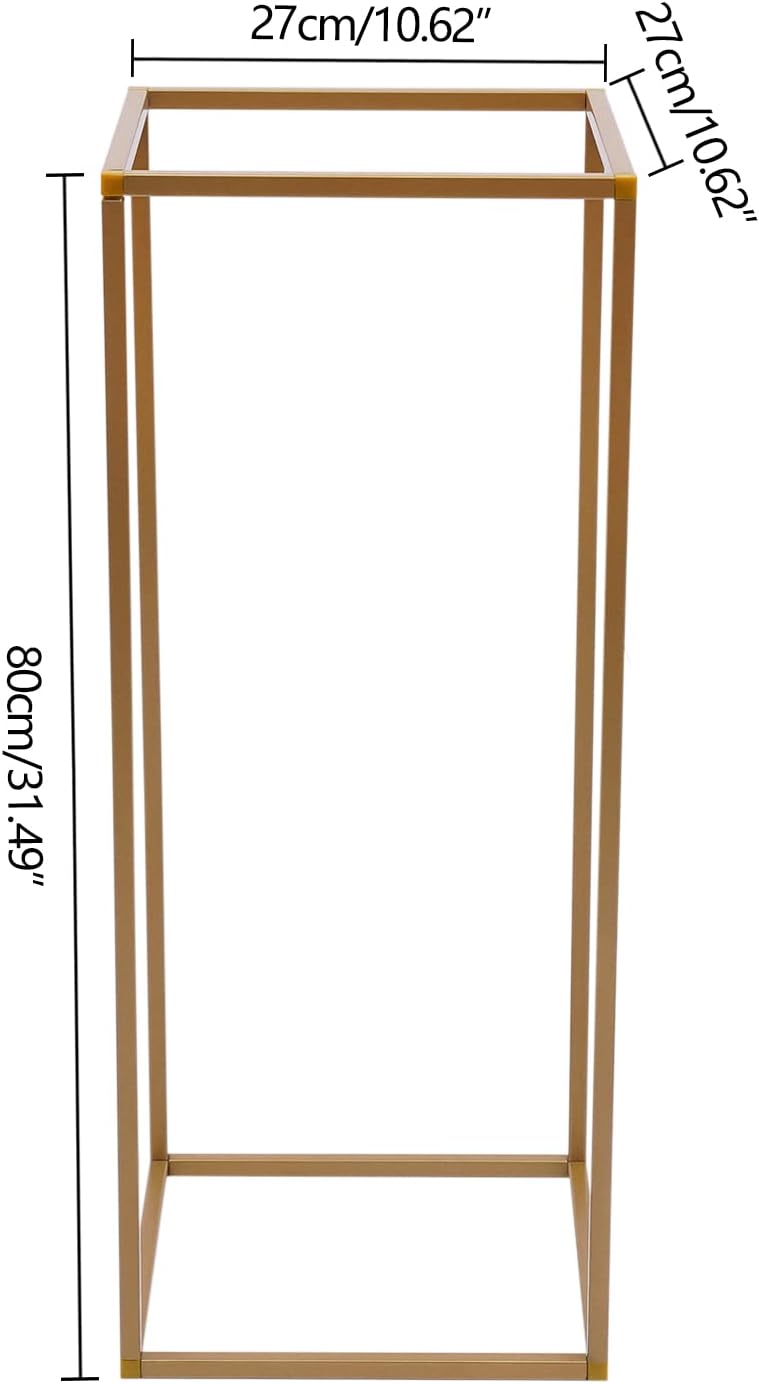 10 soportes de metal para flores, jarrón alto para centros de mesa de boda, florero de suelo, columna de soporte geométrico para centros de mesa de