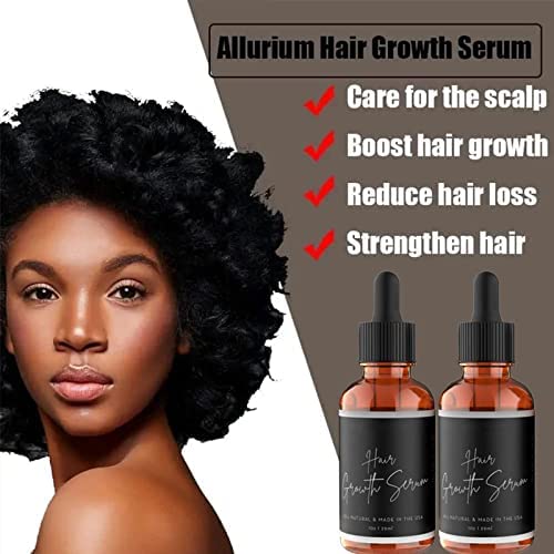 Suero para el crecimiento del cabello para mujeres negras, suero de belleza para el cabello, suero de crecimiento del cabello para mujeres negras (3