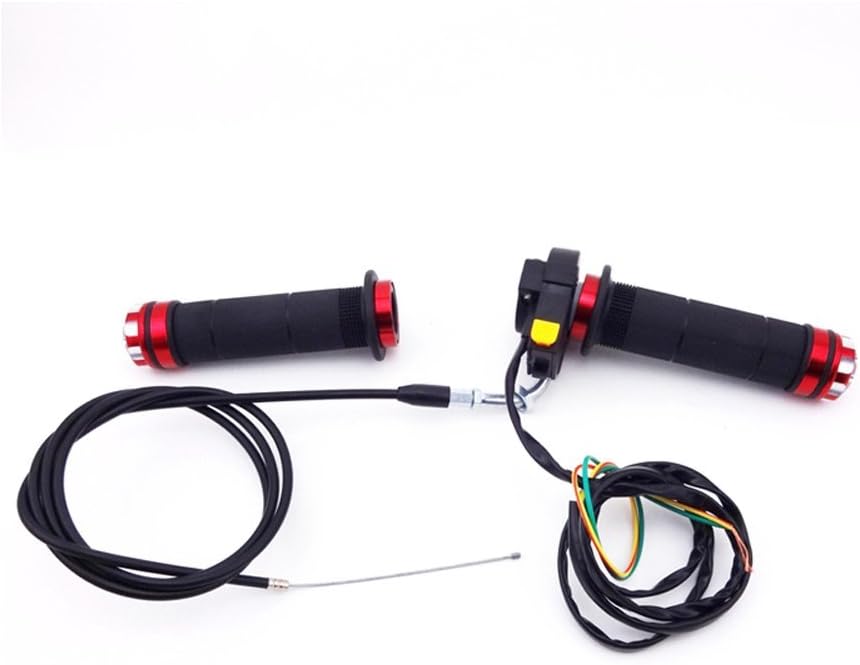 TC-Motor – Cable del acelerador para bicicleta motorizada a gasolina + manijas roja + apagador para motor de 2 tiempos de 49 cc 50 cc 60 cc 66 cc 80