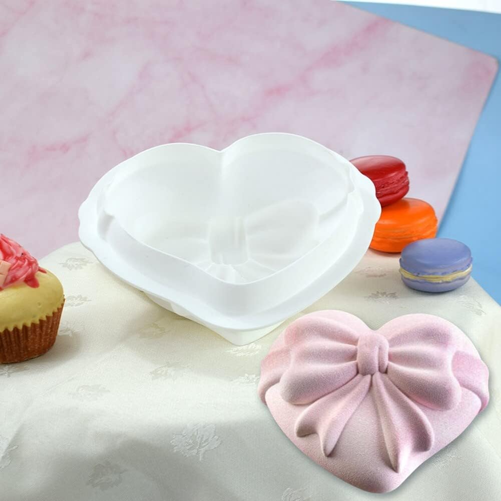Moldes de silicona 3D para chocolate, molde para pastel de mousse, molde 3D con forma de corazón de silicona, suministros para hacer postres para