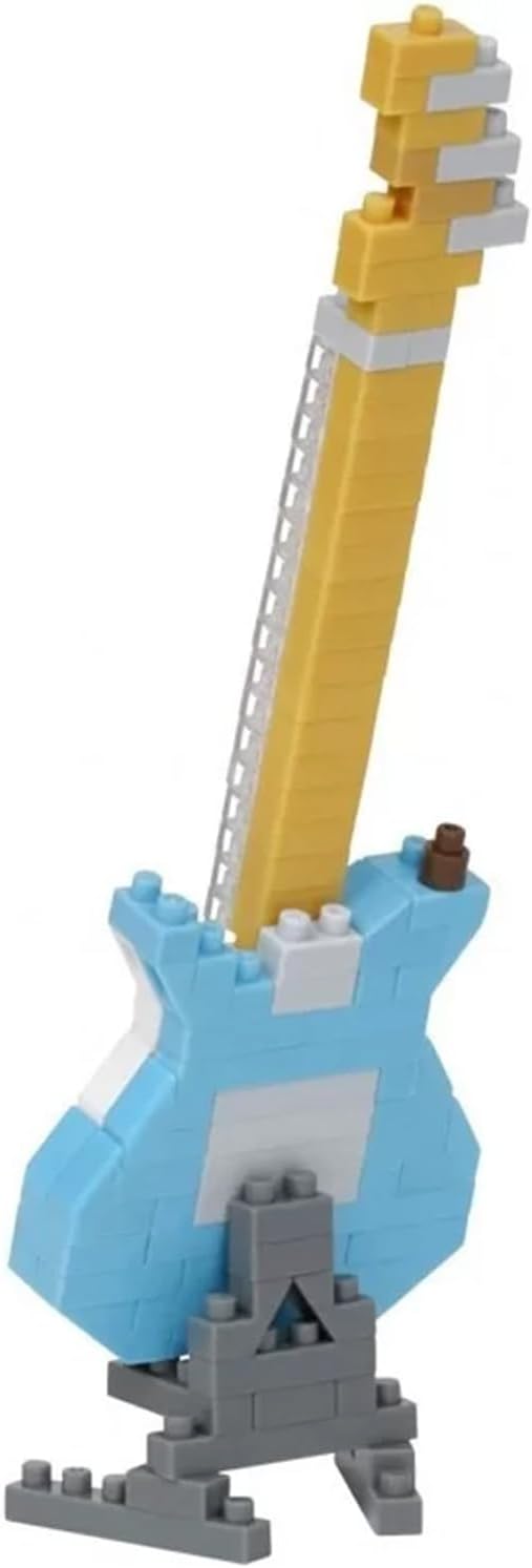nanoblock – Guitarra Eléctrica Azul Pastel, Instrumentos, Kit de Construcción Serie Colección