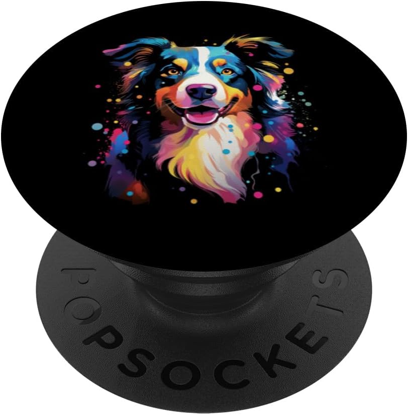 Dueño de mascota de perro Border Collie PopSockets intercambiable PopGrip