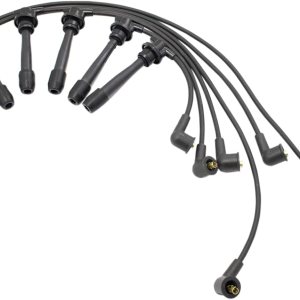 TRQ Juego de cables de bujía de encendido del motor compatible con Hyundai Tucson Kia Sportage 2.7L Nrew TRQ Juego de cables de bujía de encendido del motor compatible con Hyundai Tucson Kia Sportage 2.7L Nrew