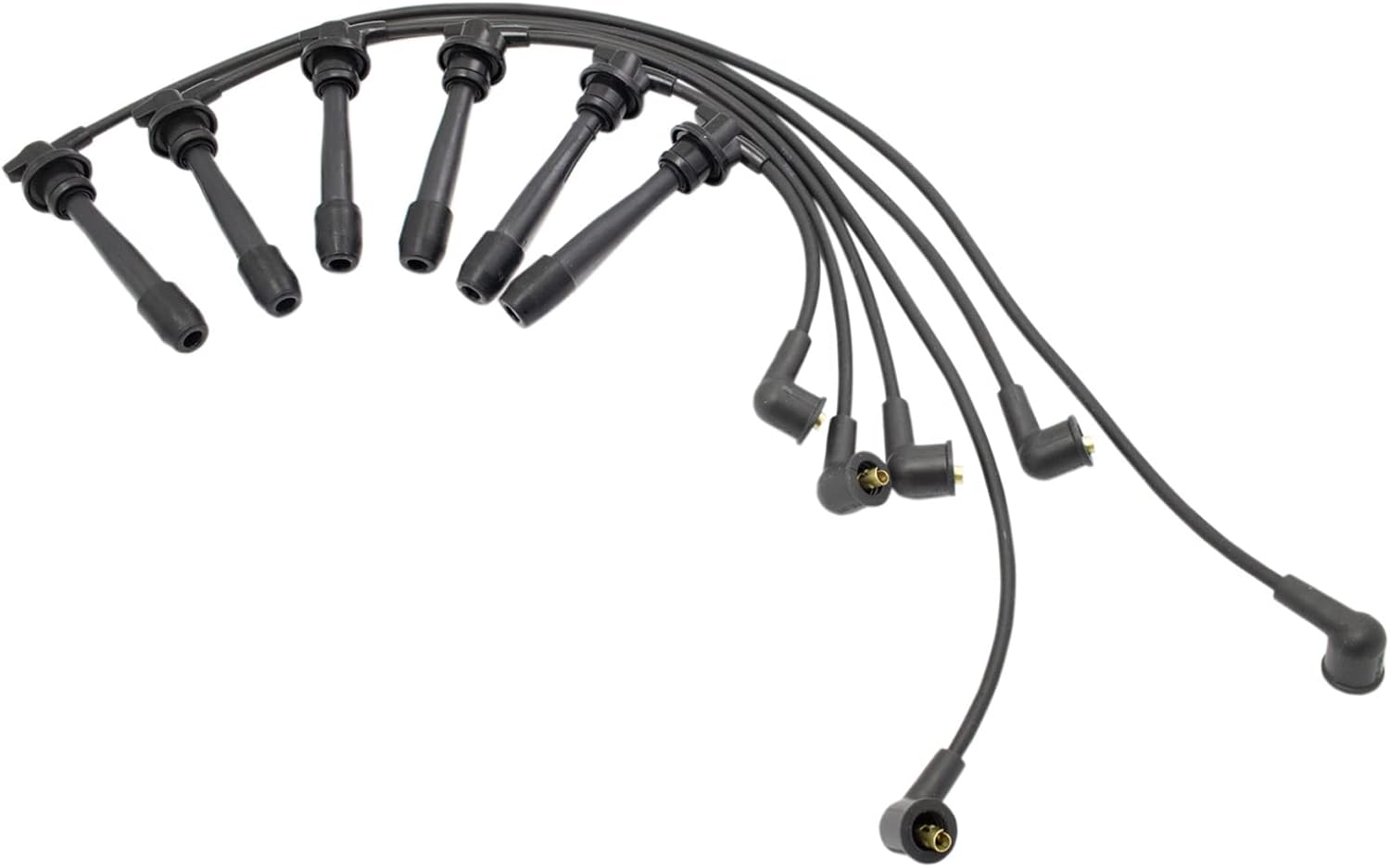 TRQ Juego de cables de bujía de encendido del motor compatible con Hyundai Tucson Kia Sportage 2.7L Nrew