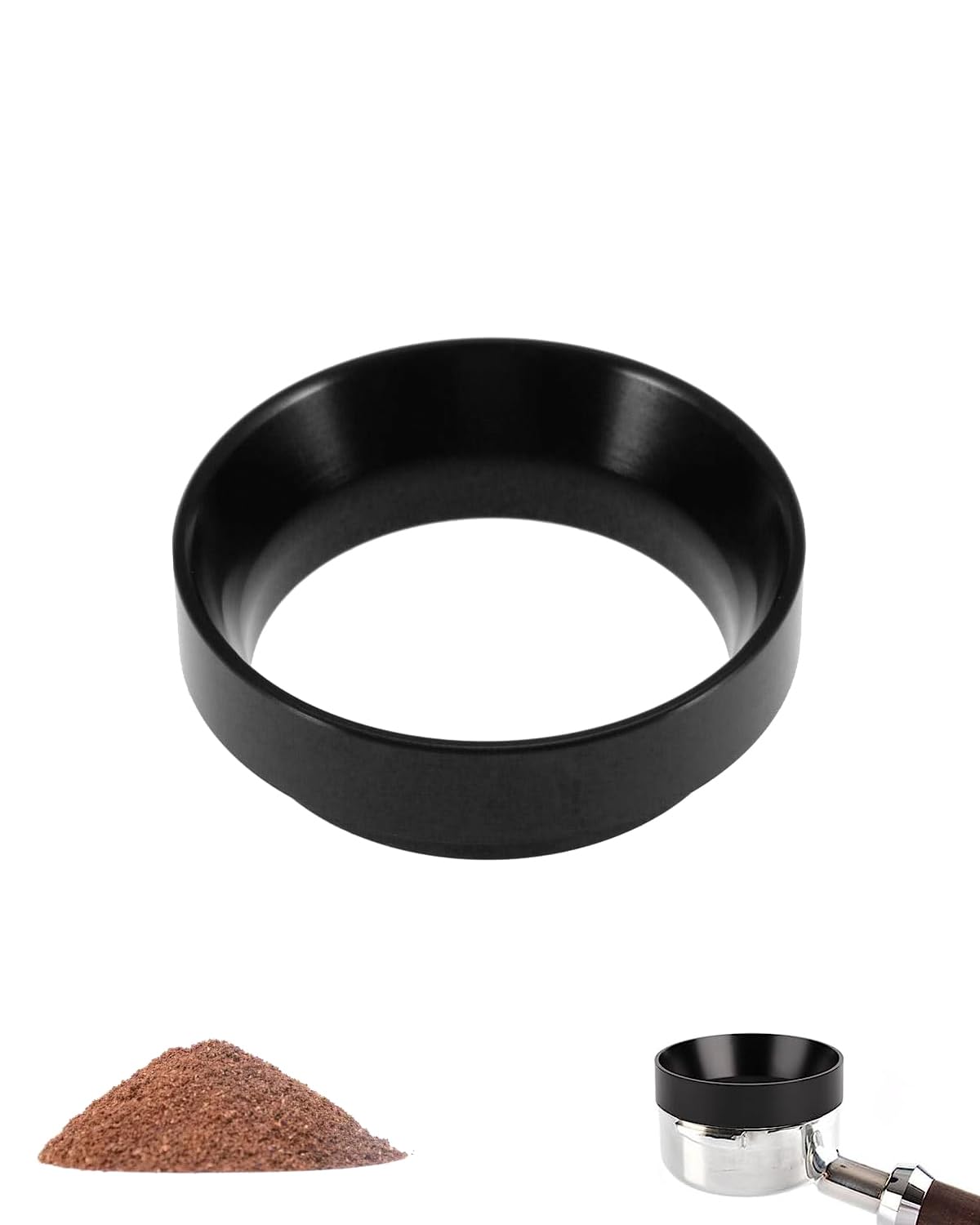 Anillos de dosificación, embudo de dosificación de espresso, compatible con anillo de dosificación de café magnético, embudo de anillos de