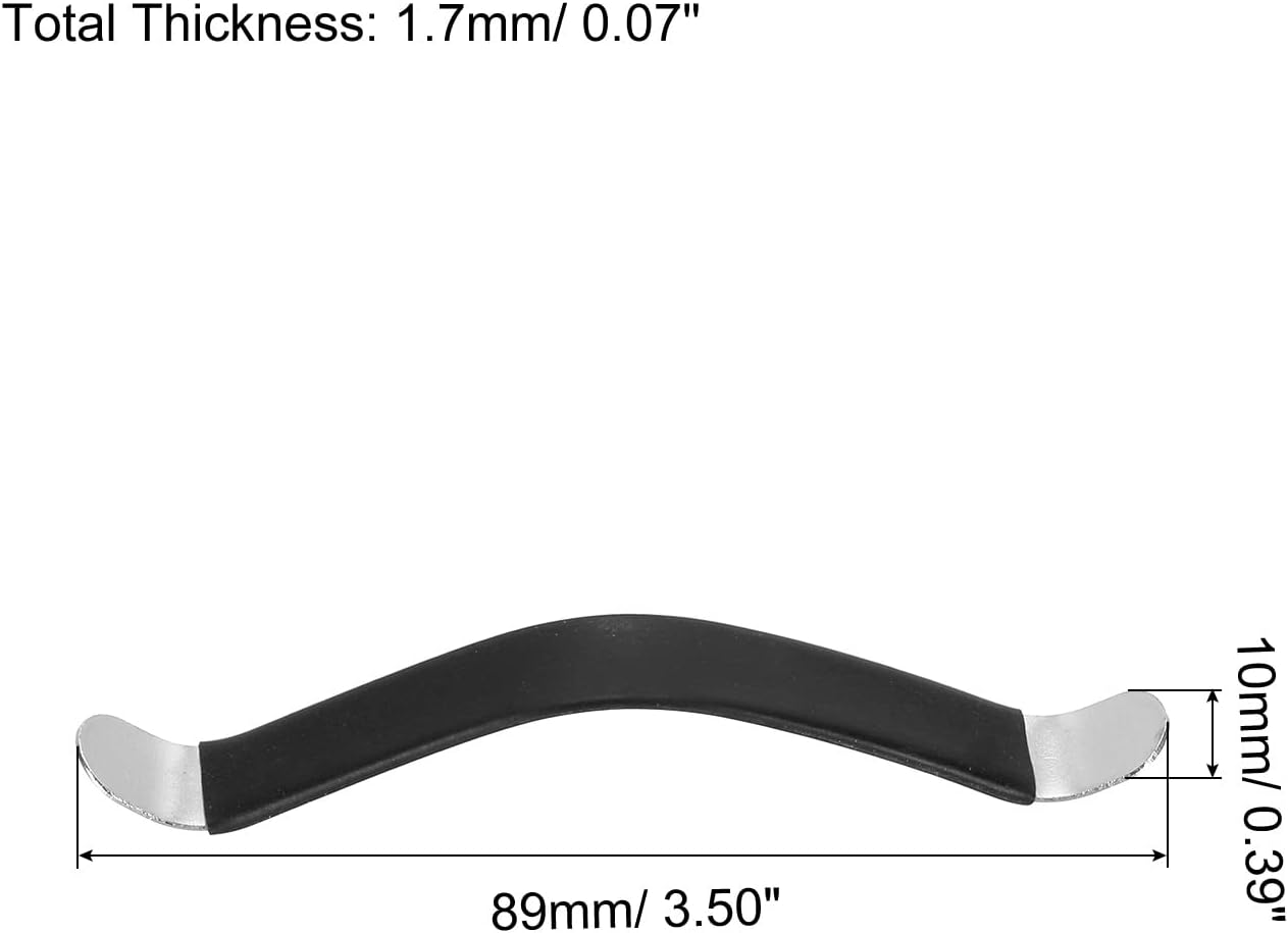 PATIKIL Esparcidores de cuerda para guitarra, herramientas de limpieza de diapasón recubierto de goma, acero inoxidable, negro para mantenimiento y